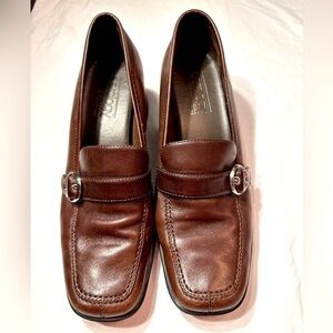 Aerosoles Aerology-Retro Loafers Academia Brown Block Heel Y2K Retro Size 9.5